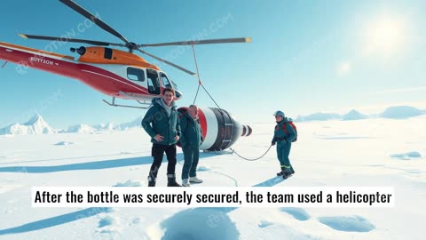 ‏Rescuers and the Mission to Remove a Giant Coke Bottle from the Ice