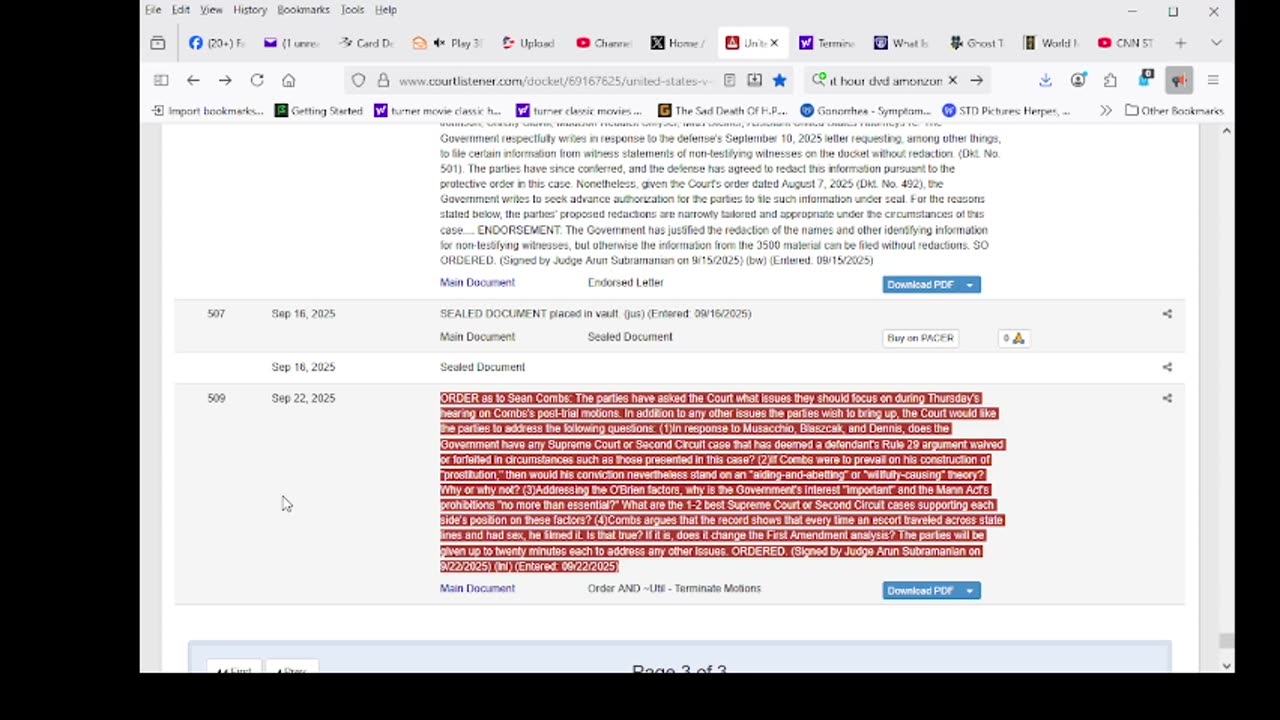 diddy Terminate Motions
