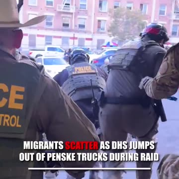 Illegal aliens scatter when ICE rolls up in a moving truck