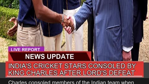 Indias Cricket Stars Consoled by King Charles Aft