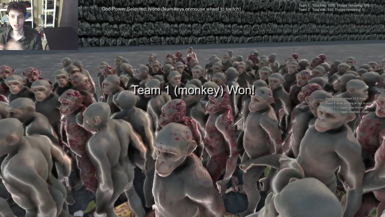 1,000 SpongeBob SquarePants VS 1,000 Monkeys In An Ultimate Epic Battle Simulator 2 Skirmish