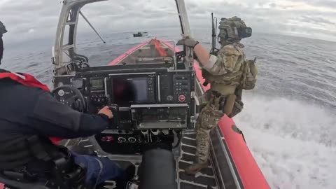 Dramatic moment Coast Guard captures drug smugglers in eastern Pacific Ocean