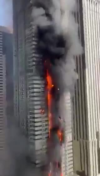 BREAKING: A building is burning in Dubai