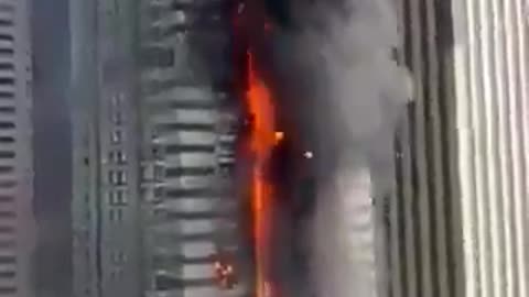 BREAKING: A building is burning in Dubai