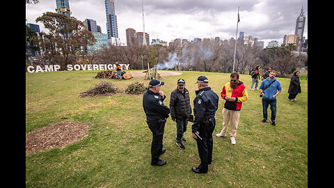 Neo-Nazis have rushed and attacked Melbourne's Camp Sovereignty