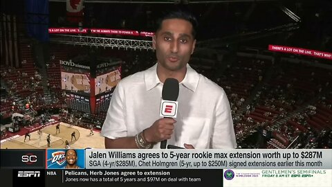 ESPN SC | Shams Details Jalen Williams & Thunder Agree to 5‑Year/$287M Max Extension