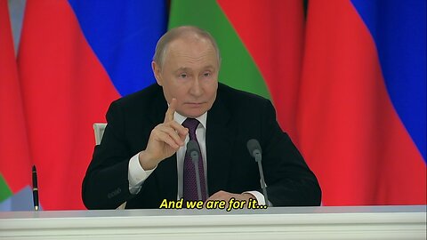 Putin: We support 30 days ceasefire... BUT!