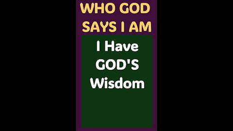 I HAVE GOD'S WISDOM #wordofgod #pray #power #clarity #purpose #intention #respect #understanding
