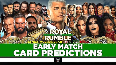 WWE Royal Rumble 2026 - Match Card Predictions