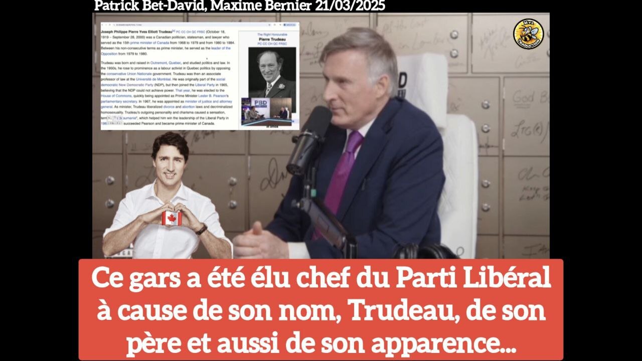 Ce gars a été élu chef du Parti Libéral à cause de son nom, de son père et aussi de son apparence.