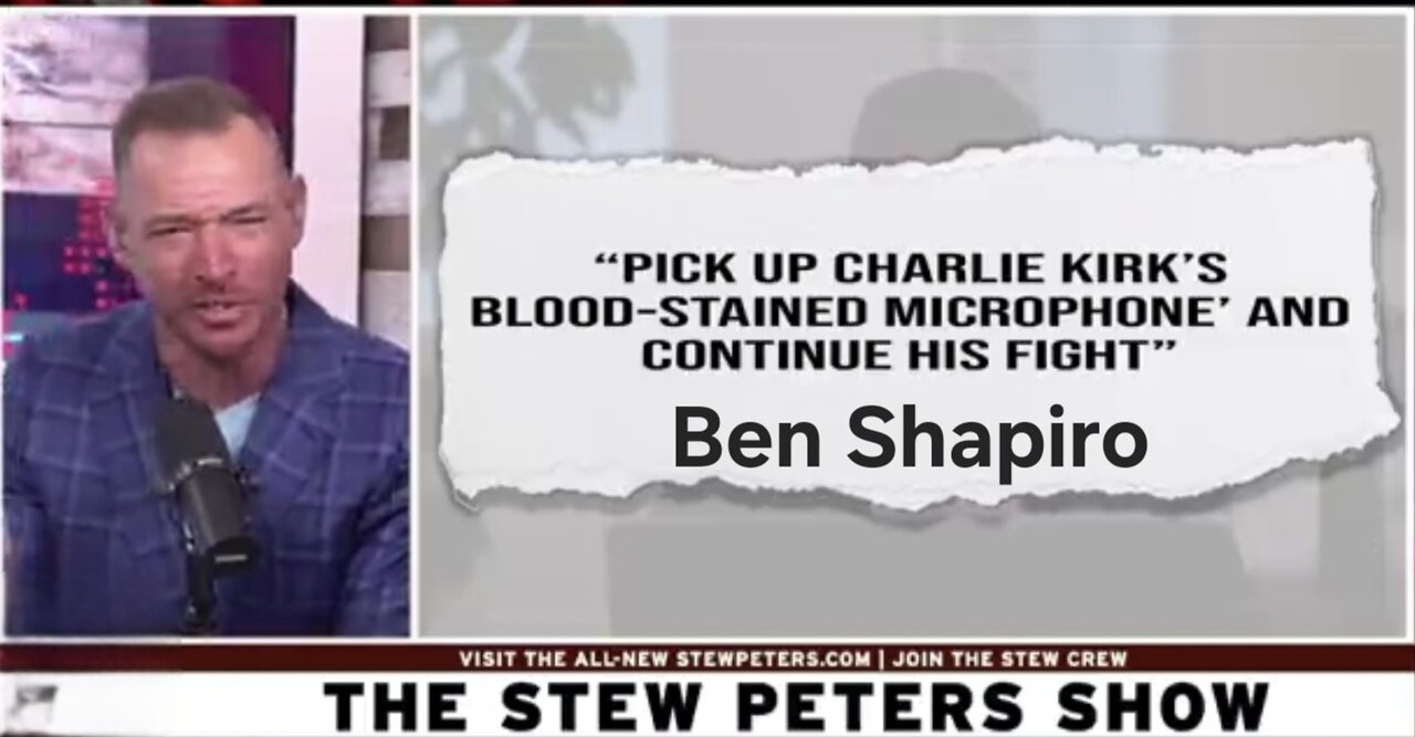 Stew Peters ~ Lashes out at Ben Shapiro Carrying on Turning Point