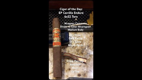 Endure (EP Carrillo) 6x52 Toro #CigarOfTheDay #Short #Shorts #Review