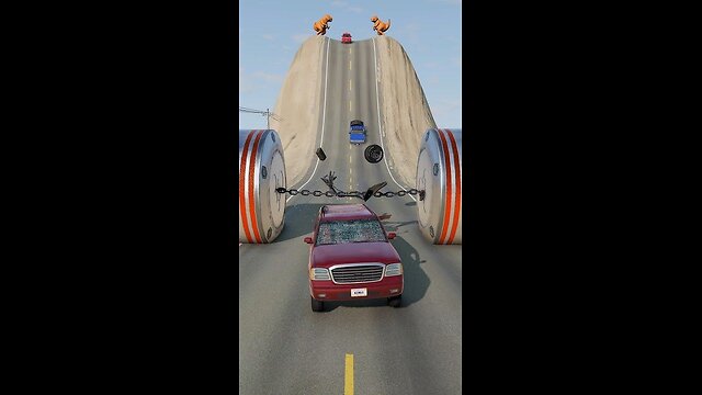 CARS VS TRAPS FUNNY CRASHES - BEAMNG DRIVE