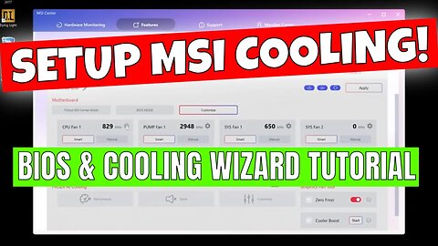 How To Setup & Control PC System Fans & Pumps In MSI BIOS Or MSI Cooling Wizard