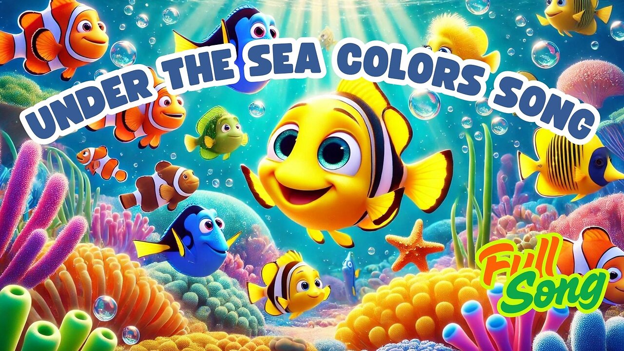 Under the Sea Colors Song 🐬 | Learn Ocean Colors with Dolphins, Coral & Sea Stars