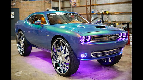 This Dodge Challenger Rolls On Giant 34" Rims