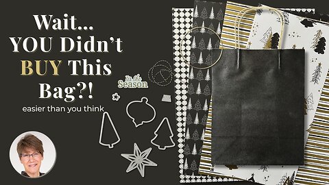 How to Transform a Plain Gift Bag into Christmas Chic