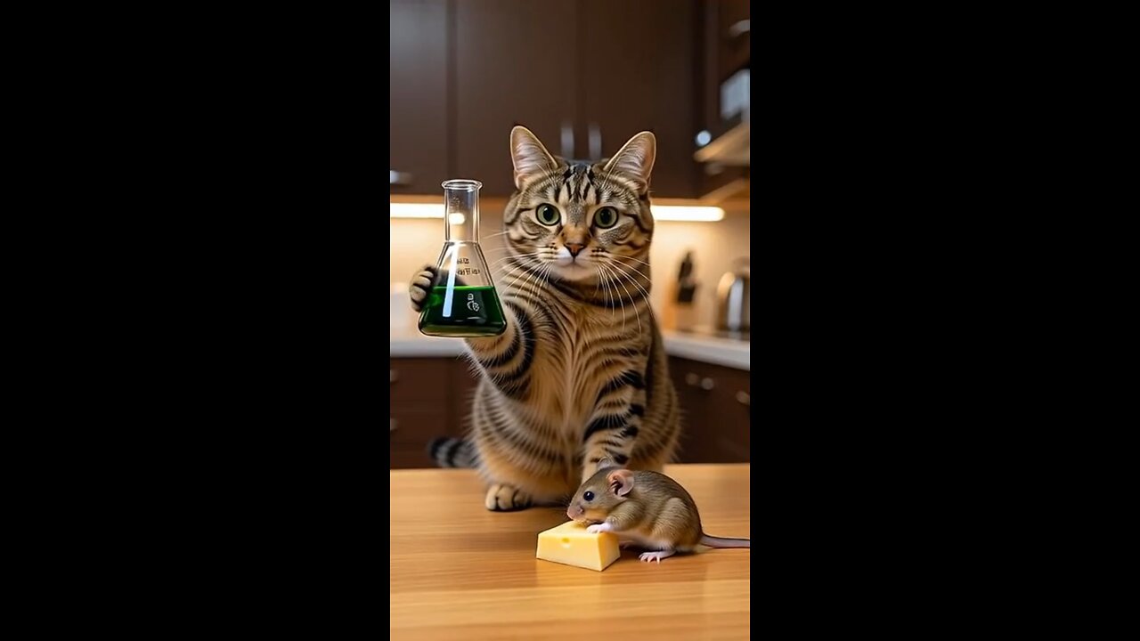 Shocking 😱😱 The cat laid a trap for the mouse! 驚き!猫ちゃんが罠を作ってネズミ退治!