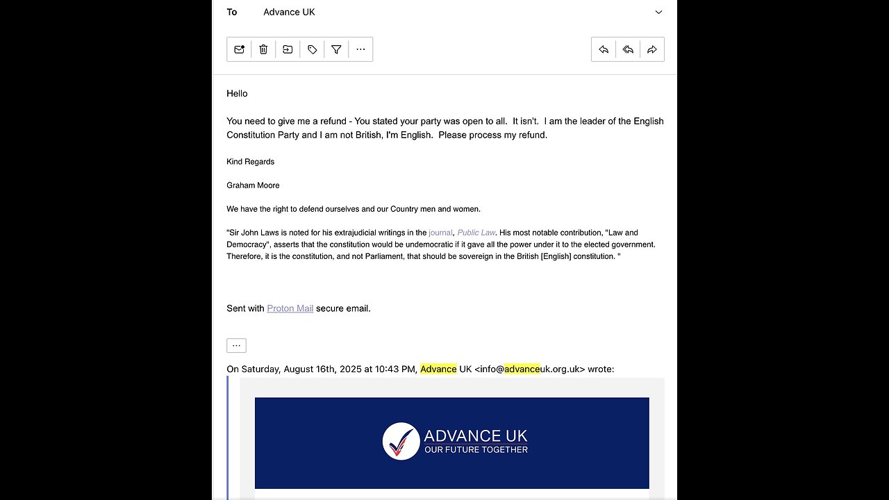AdvanceUK are as fake as reform. No English and No other parties members.