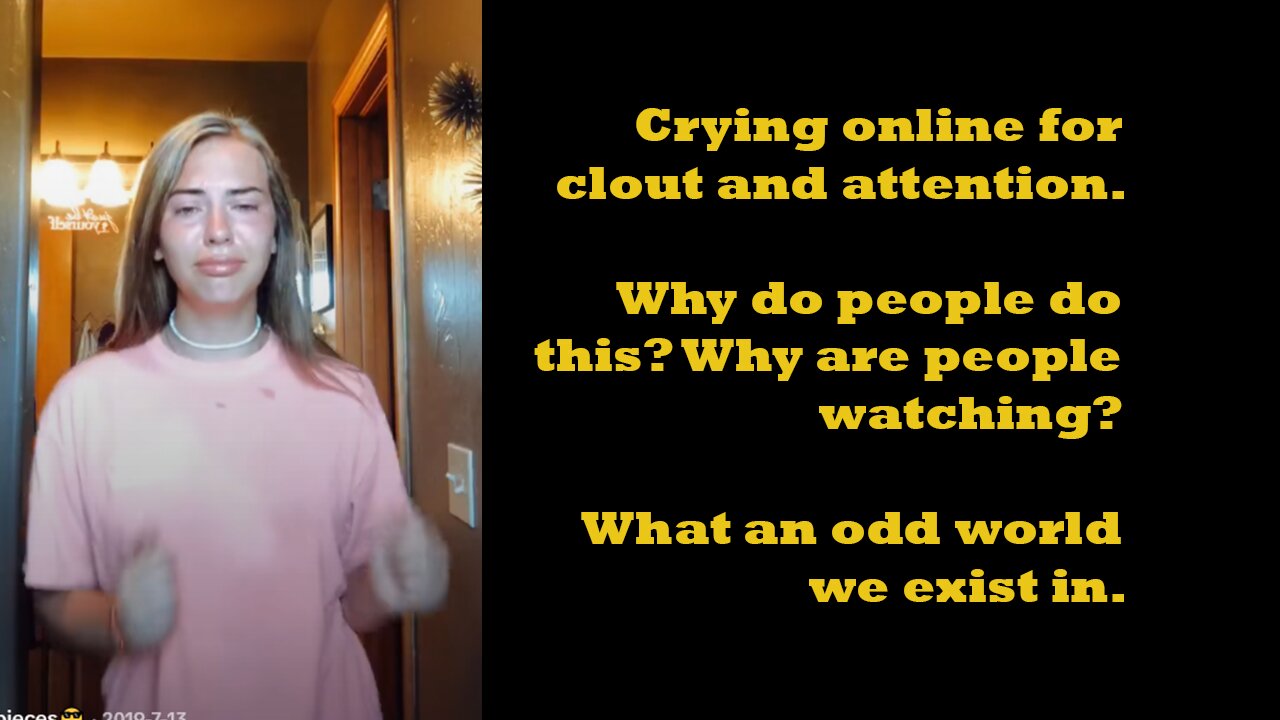 Honey! The weird girl is crying to her phone again!