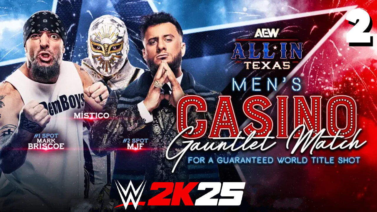 WWE 2K25 AEW All In 2025 - Match 2: MJF Steals a Win!