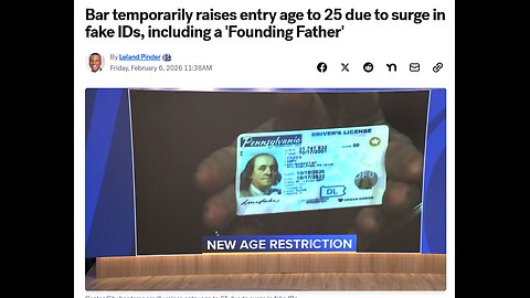 Bar temporarily raises entry age to 25 due to surge in fake IDs, including a 'Founding Father'