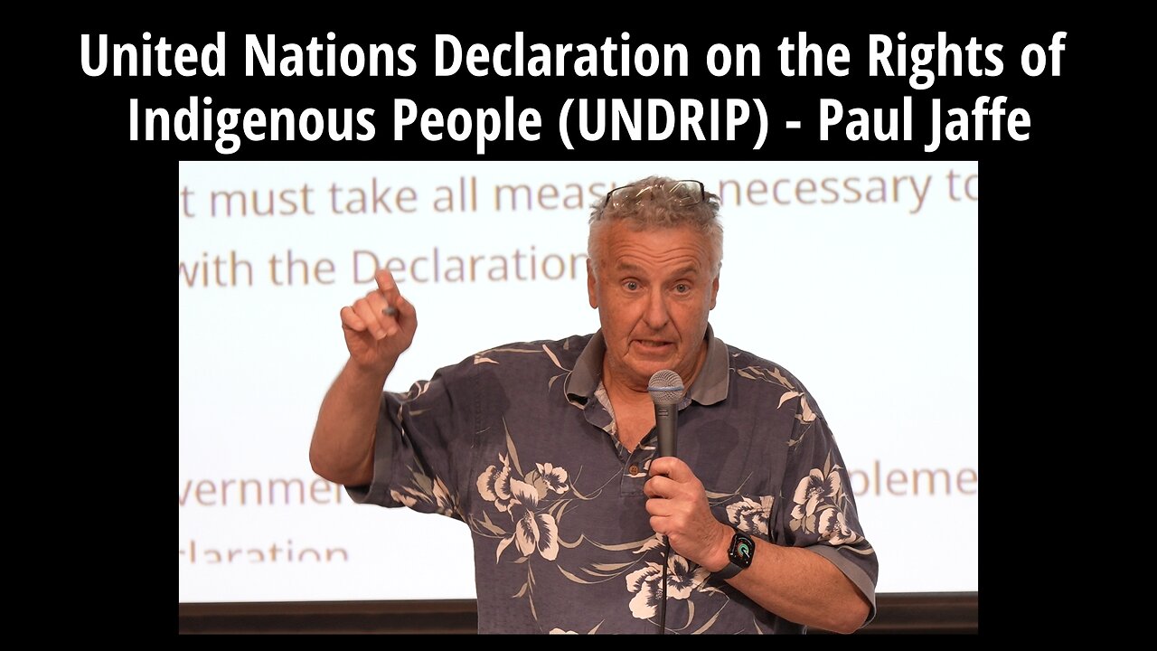 UN Declaration on the Rights of Indigenous People UNDRIP ACT - Paul Jaffe
