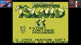 Adventure Island II: Aliens in Paradise (Nintendo Game Boy - Attract Mode) [NA Version of "高橋名人の冒険島III"]
