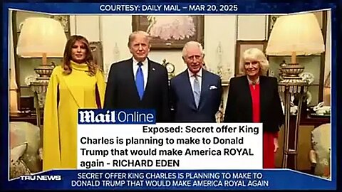 NWO TRUMP PRAISES KING CHARLES, SHY OF SUCKING HIS D!CK AND VOWS THE USA WILL JOIN THE COMMONWEALTH