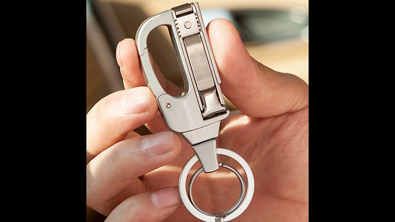 2-in-1 Useful & Durable Keychain with Built-in Nail Clipper