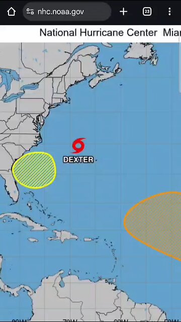 TROPICAL STORM DEXTER north of Bermuda! #tropicalstormdexter