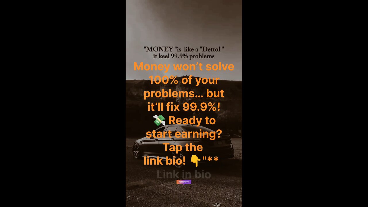 **"Money won’t solve 100% of your problems… but it’ll fix 99.9%! 💸