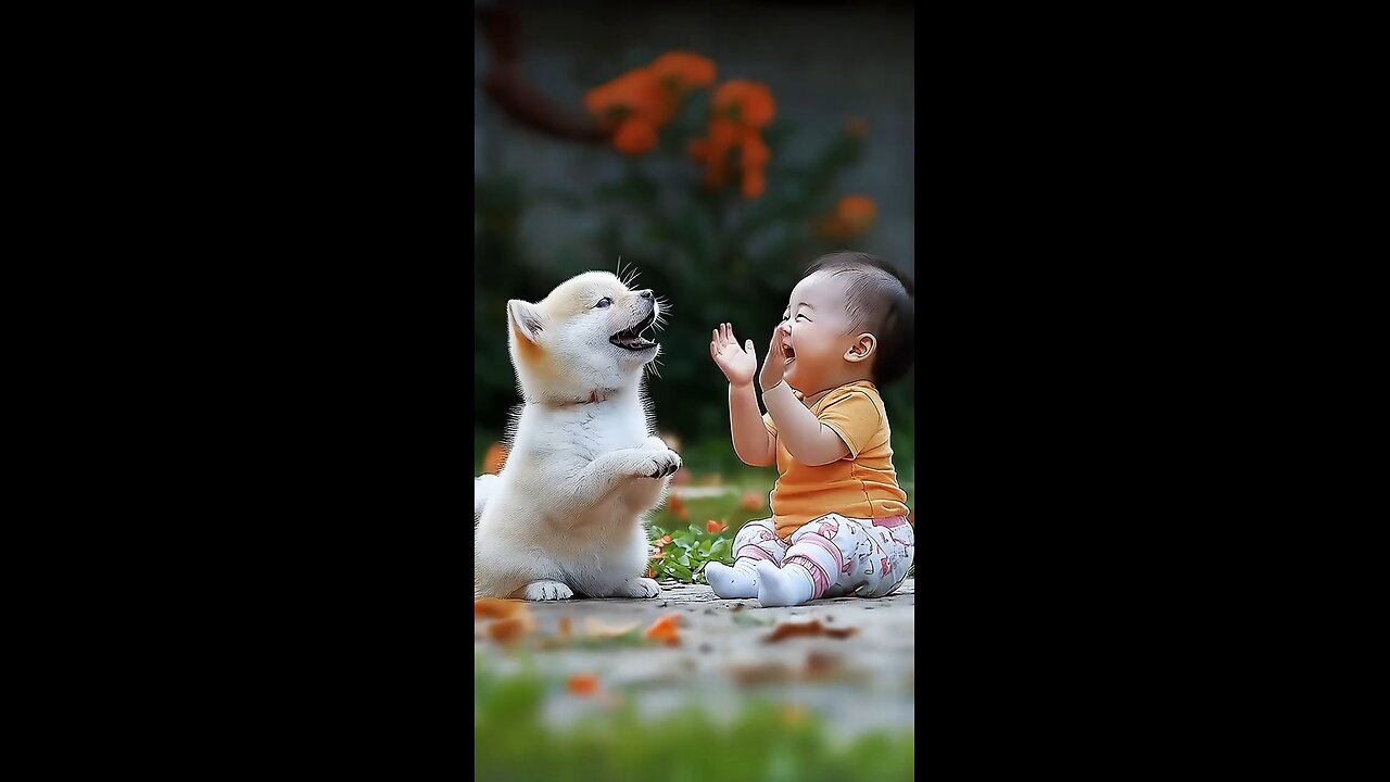 Ai baby and dog #aivideo #ai #aiart