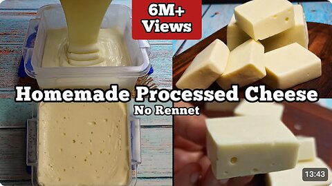 How to Make Processed Cheese at Home | Homemade Cheese Recipe ! No Rennet