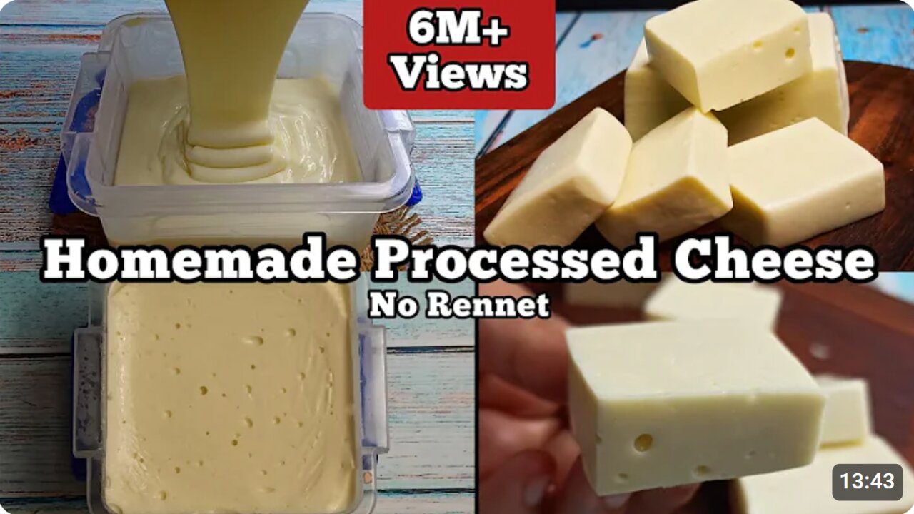 How to Make Processed Cheese at Home | Homemade Cheese Recipe ! No Rennet