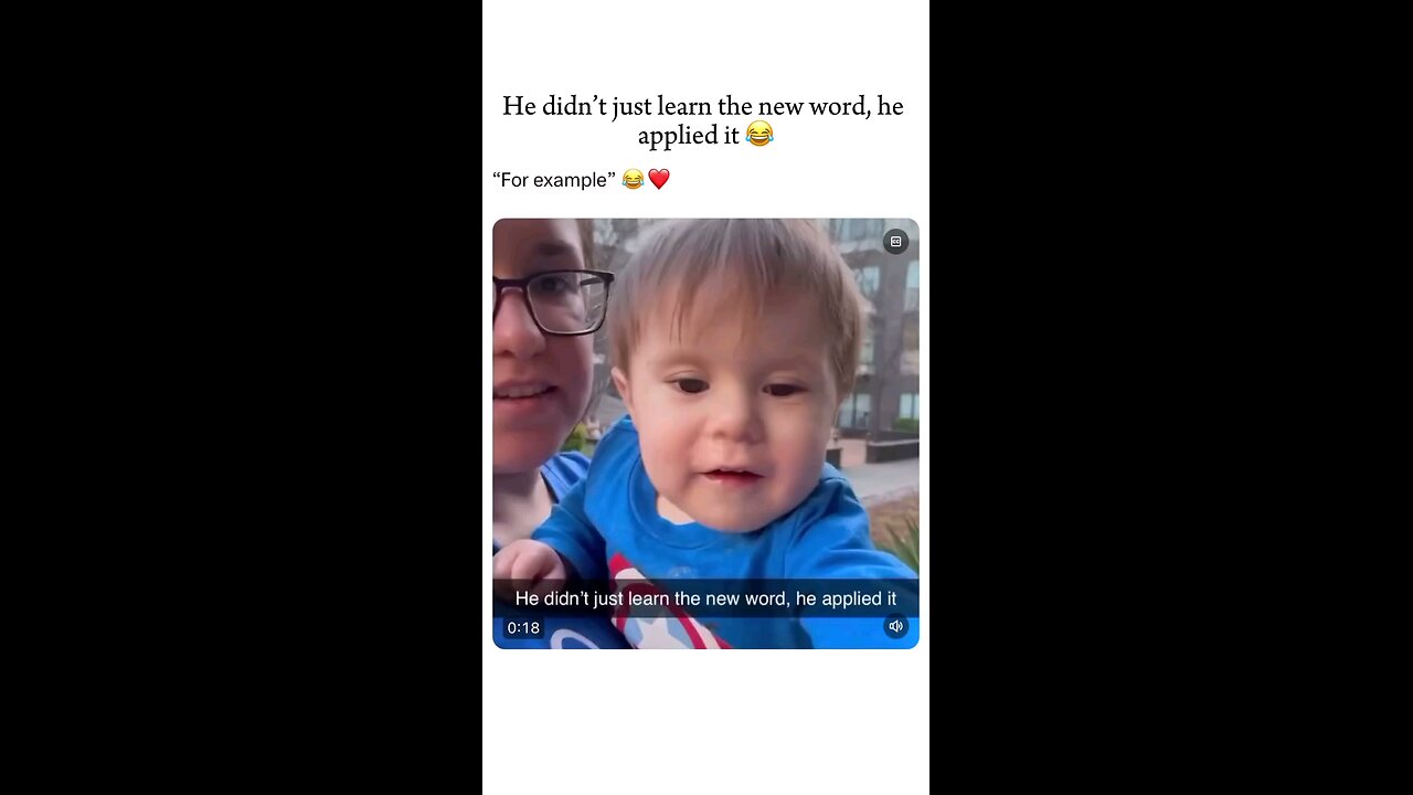 He didn't just learn the new word, he applied it