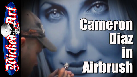 Watch Cameron Diaz Come to Life in Airbrush | Realistic Monochrome Portrait Painting