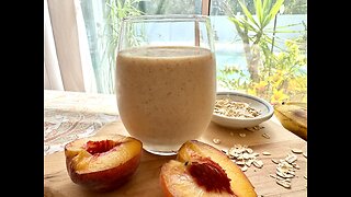 Glow-Up Peach Smoothie 🍑 For Radiant Skin + Calm Vibes ✨ (No Sugar!)