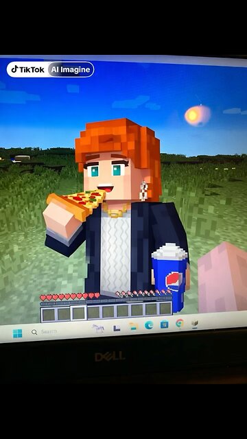 Catherine O’Hara eating cheese, pizza and drinking Pepsi in Minecraft. She was a legend.