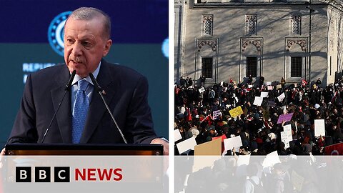 Erdogan condemns protests over mayor’s detention | BBC News