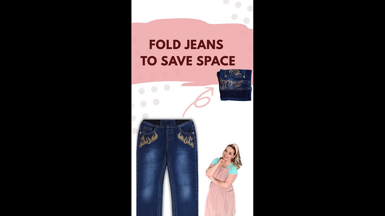 FOLD JEANS TO SAVE SPACE | Simple Hack for a Tidy Closet