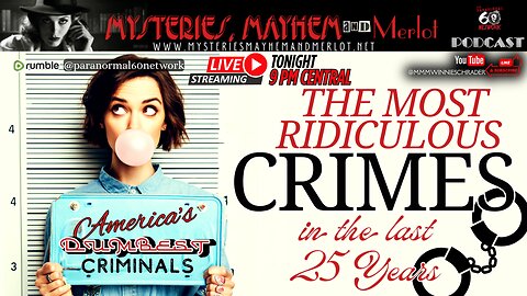 Dumest Criminals: Ridiculous Crimes in the Last 25! - Mysteries, Mayhem & Merlot