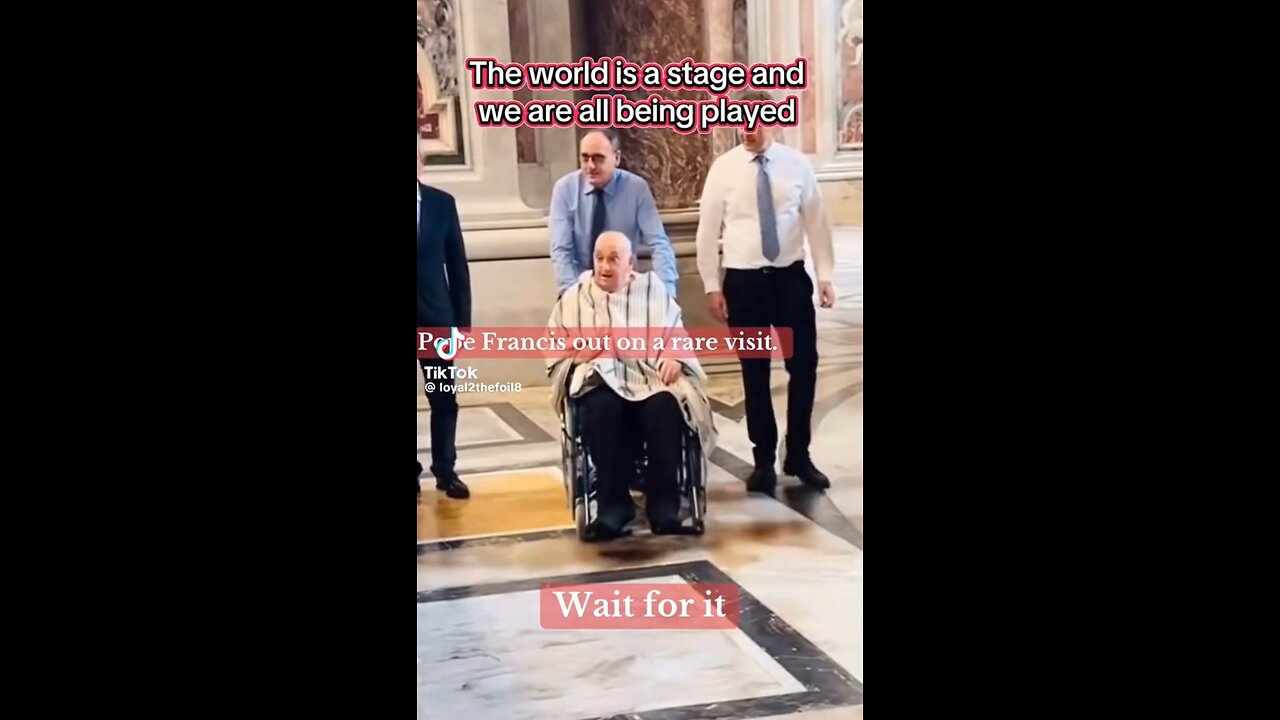 Pope Francis is not sick, he gets up and walks away…bastard!