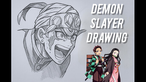 "Tengen Uzui Fan Art – The Flashy Sound Hashira in Pencil"