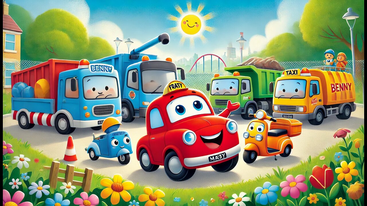 Benny the Brave Little Car story for kids in hindi