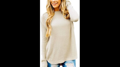 MEROKEETY Women's 2025 Fall Long Sleeve Oversized Sweater Tops