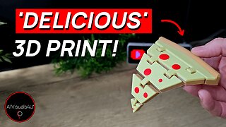 🍕 Articulated 3D Prints - 3D Printed Pizza Slice - 3D Pizza Slice - 3D Pizza Model | #Shorts