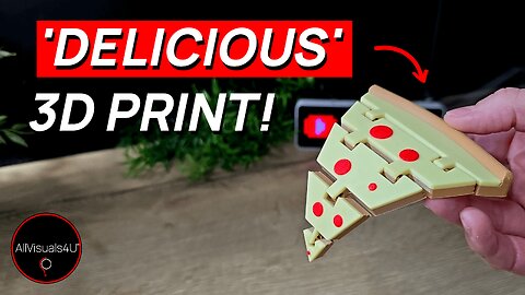 🍕 Articulated 3D Prints - 3D Printed Pizza Slice - 3D Pizza Slice - 3D Pizza Model | #Shorts