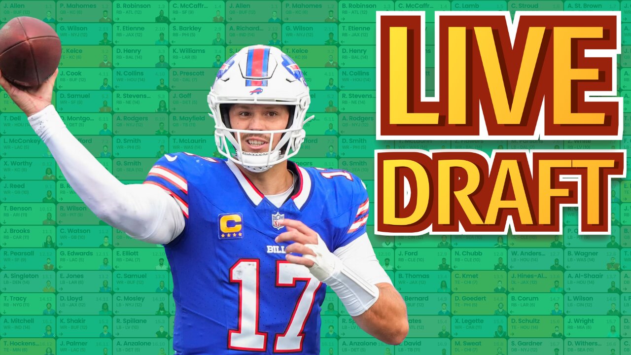 Crush the Competition: LIVE Fantasy Football Draft Like a PRO!