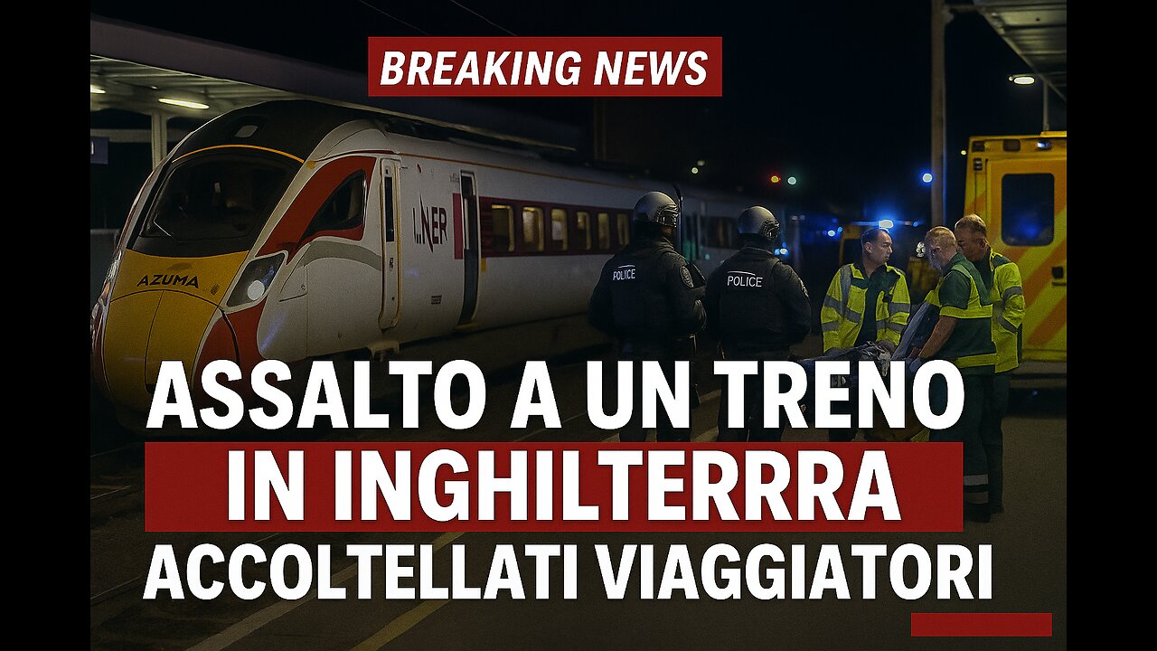 ASSALTO AL TRENO IN INGHILTERRA | 10 ACCOLTELLATI 9 GRAVI